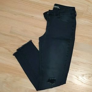 Old Navy Rockstar Skinny Distressed Black Jeans  4